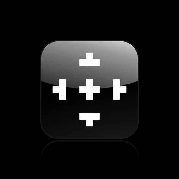 Illustrazione vettoriale dell'icona del pixel pc — Vettoriale Stock
