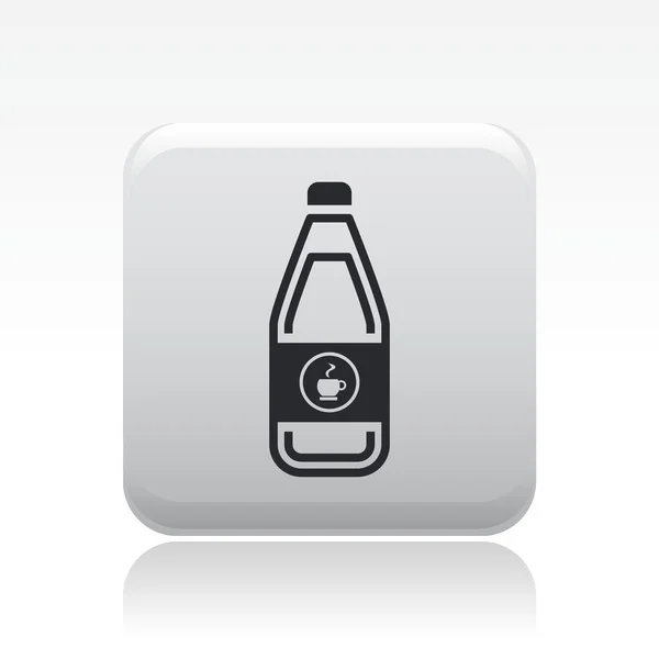 Vector illustration of single coffee bottle icon — Stock Vector