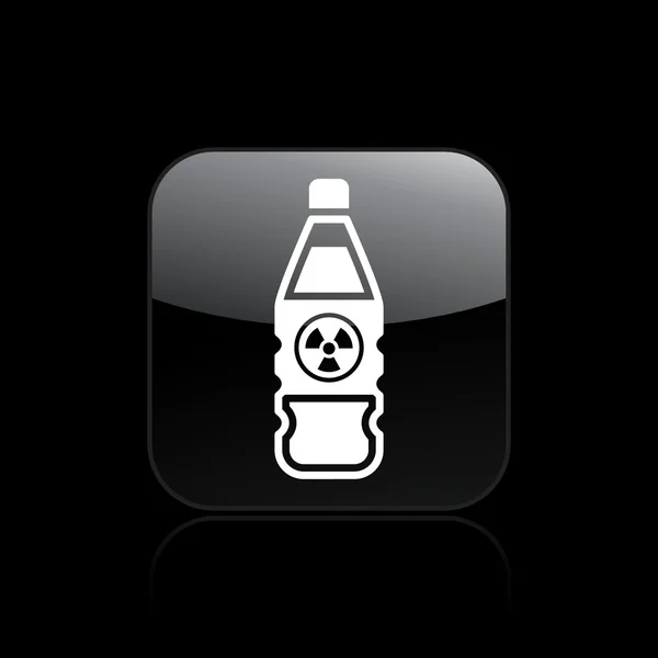 Ilustracja wektorowa na białym tle jądrowej butelka ikona — Wektor stockowy