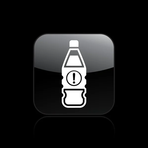 Ilustracja wektorowa jednej butelce niebezpieczne ikony — Wektor stockowy