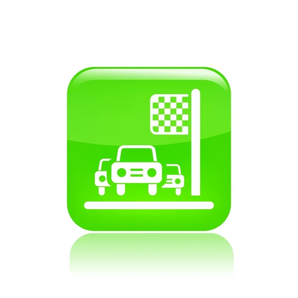Illustrazione vettoriale dell'icona dell'auto da corsa singola — Vettoriale Stock