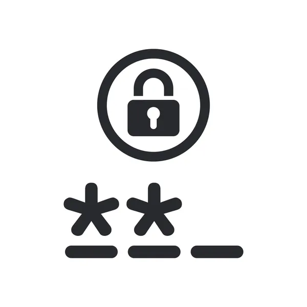 Illustrazione vettoriale dell'icona della password isolata — Vettoriale Stock