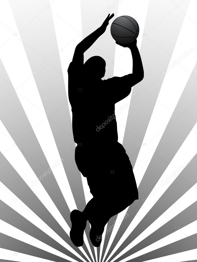 Vector illustration of basketball player