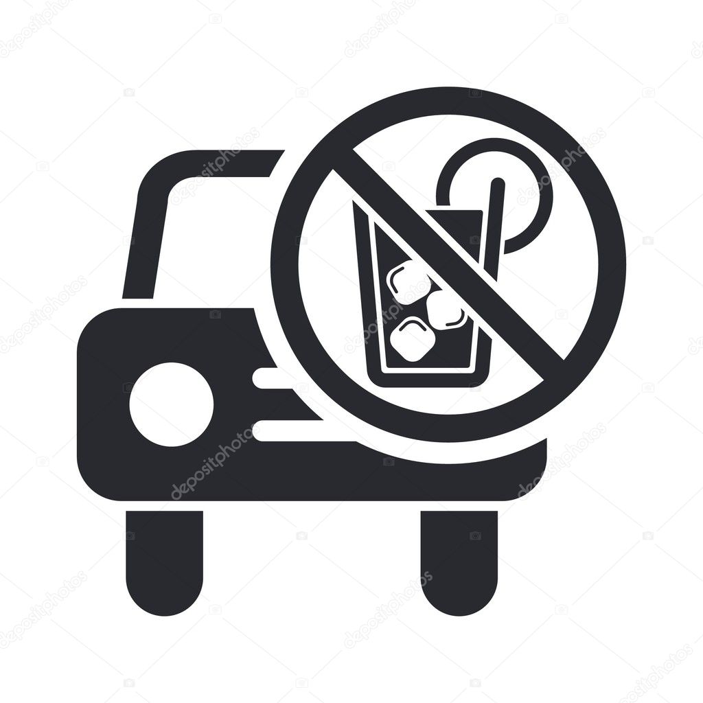 Vector illustration of isolated drunk drive icon