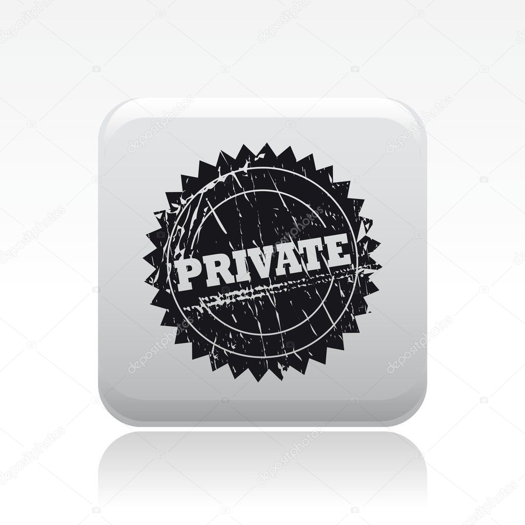 Vector illustration of single isolated privacy icon