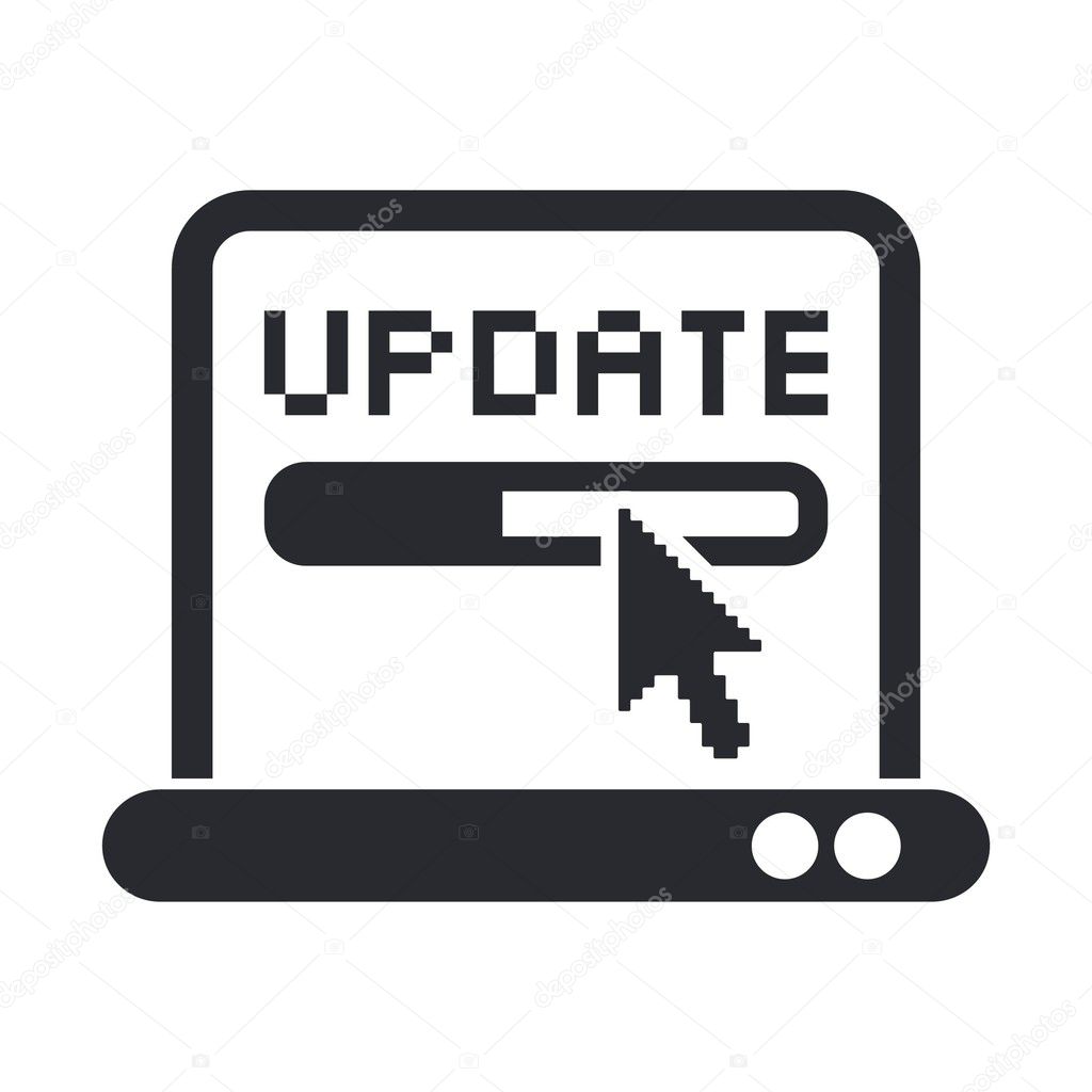 Vector illustration of isolated update icon