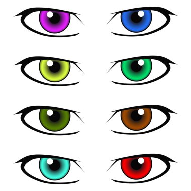 Vector illustration of isolated eyes icon clipart