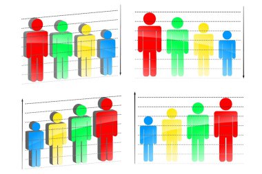 artan istatistiksel grafik vektör çizim