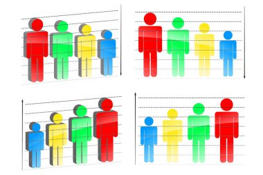 Vector illustration of statistical graph with increasing clipart