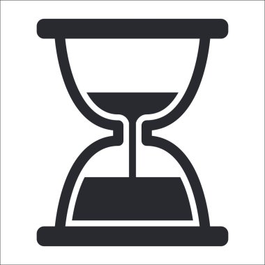 Vector illustration of isolated hourglass icon clipart