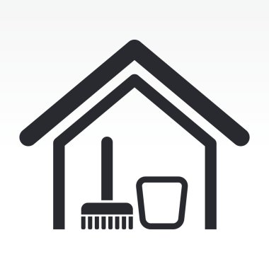 Vector illustration of isolated clean house icon clipart