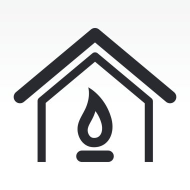 Vector illustration of isolated gas home icon clipart