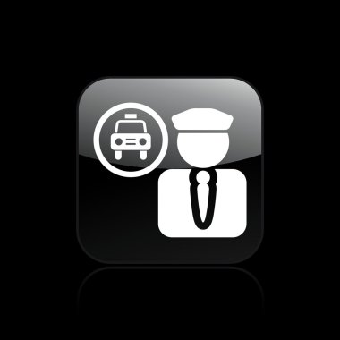 Vector illustration of single driver icon clipart