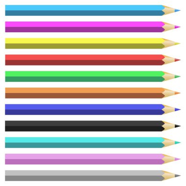 Vector illustration of single colored pencil icon clipart