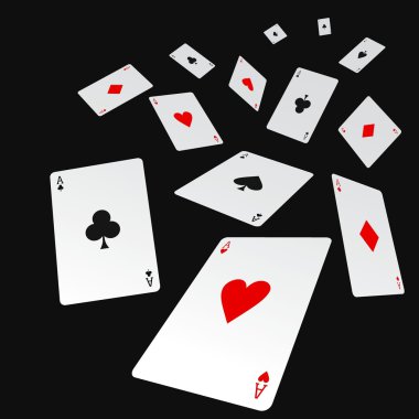 Poker konsepti tasarımının vektör illüstrasyonu