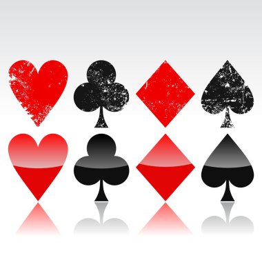 Poker konsepti tasarımının vektör illüstrasyonu