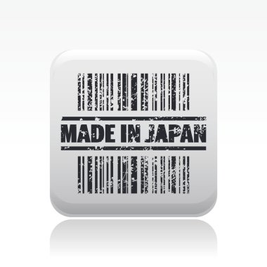 Vector illustration of single made in Japan icon clipart