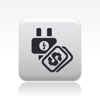 Vector illustration of single energy price icon clipart