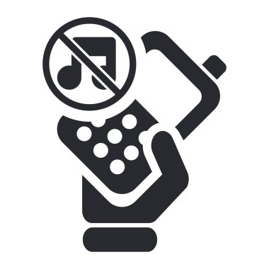 Vector illustration of single mute phone icon clipart