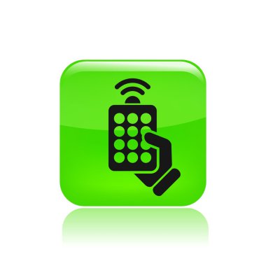 Tek uzaktan simge vektör çizim