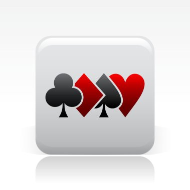 Tek poker simge vektör çizim