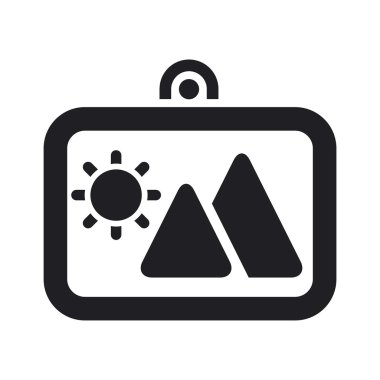 izole fotoğraf simge vektör çizim