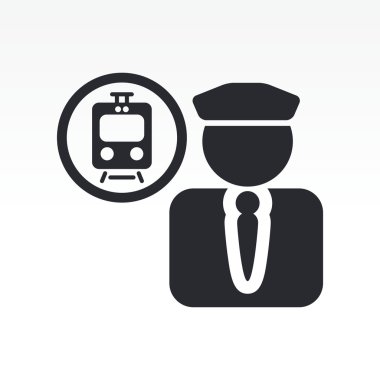 Tek tren şefi simge vektör çizim