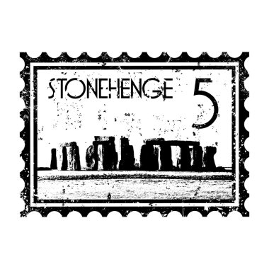 Tek stonehenge simge vektör çizim