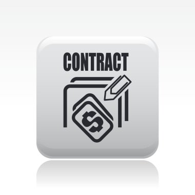 Vector illustration of single contract icon