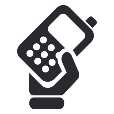 Vector illustration of isolated phone handing icon clipart