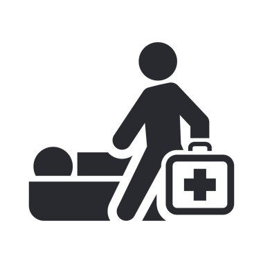 Vector illustration of isolated medical icon clipart