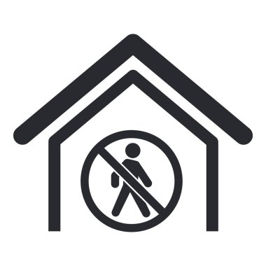 Vector illustration of isolated forbidden access icon clipart