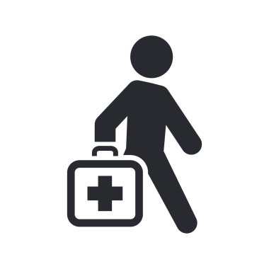 Vector illustration of isolated medical icon clipart