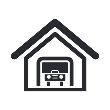 izole araba park simge vektör çizim