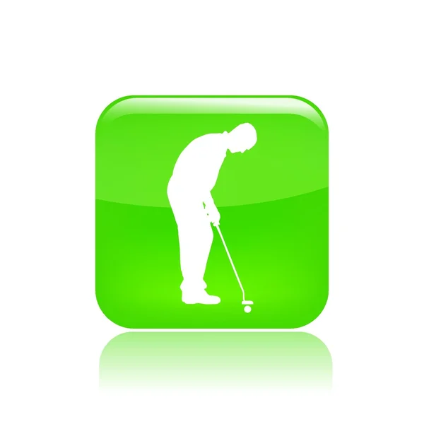 Ilustración vectorial del icono de golf único — Archivo Imágenes Vectoriales