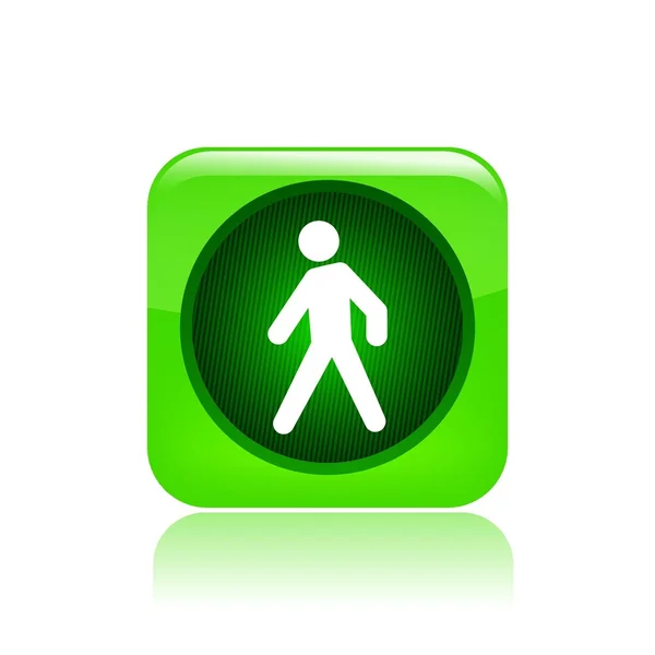 Illustration vectorielle de l'icône d'un seul feu vert — Image vectorielle