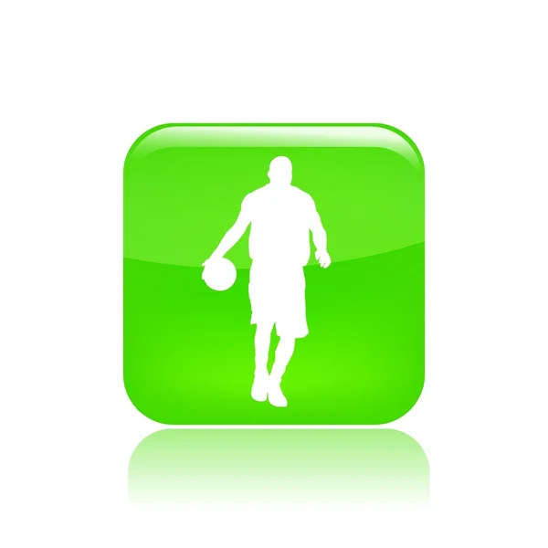 Ilustração vetorial do ícone de basquete único — Vetor de Stock