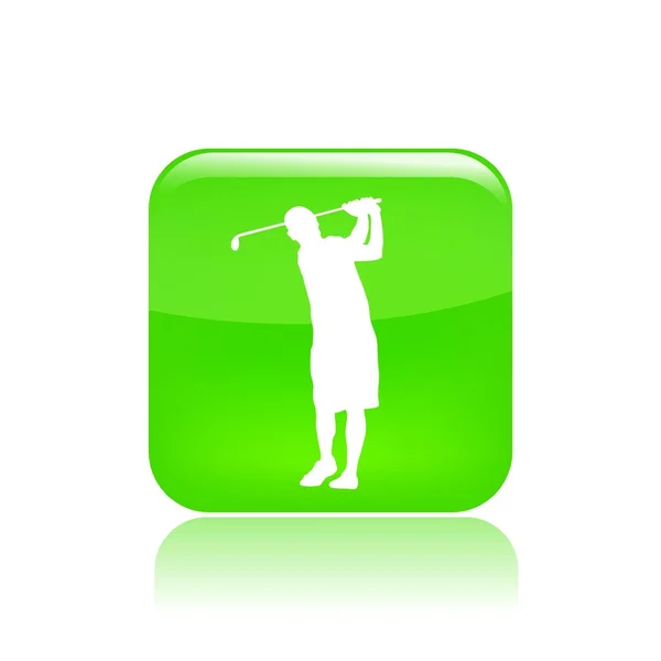 Vektor illustration av enda golf spelare ikonen — Stock vektor