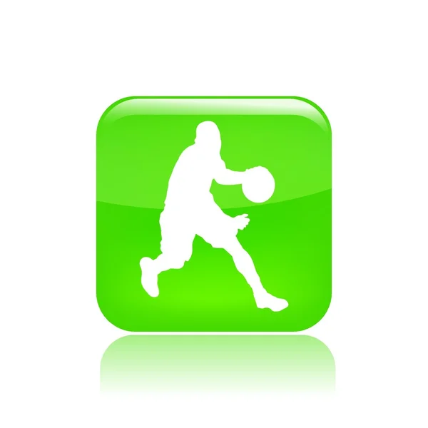 Ilustración vectorial del icono de baloncesto único — Vector de stock