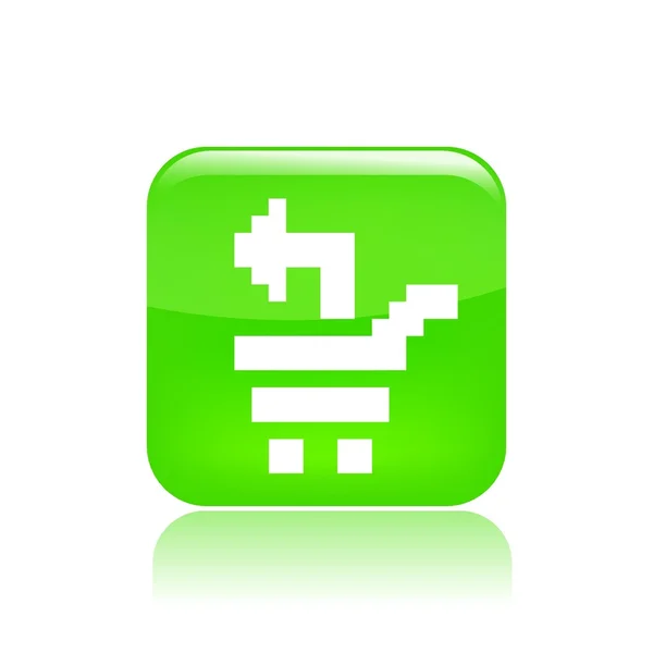 Ilustración vectorial del icono del ordenador de píxeles — Vector de stock