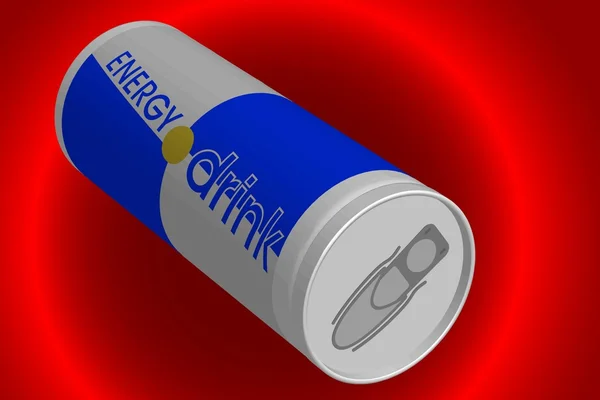 Ilustración vectorial de una sola lata aislada de bebida energética — Vector de stock