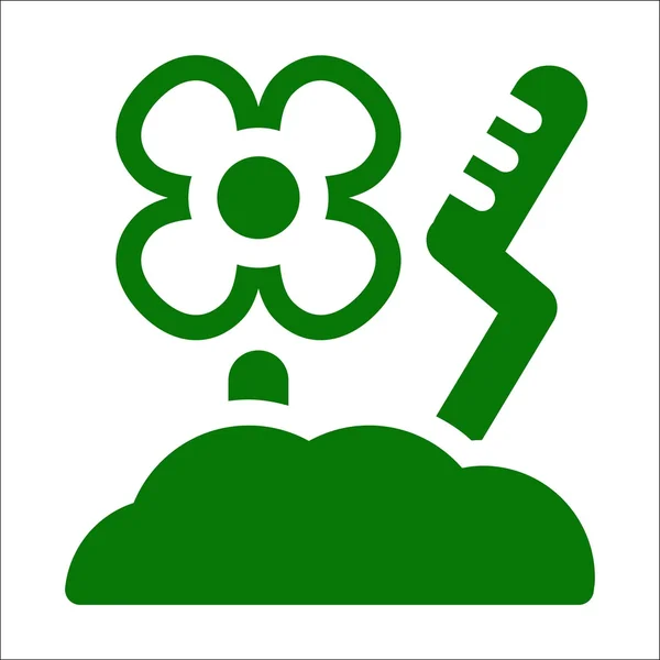 Illustrazione vettoriale dell'icona a fiore singolo — Vettoriale Stock