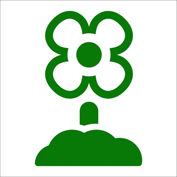 Vector illustratie van enkele bloem pictogram — Stockvector