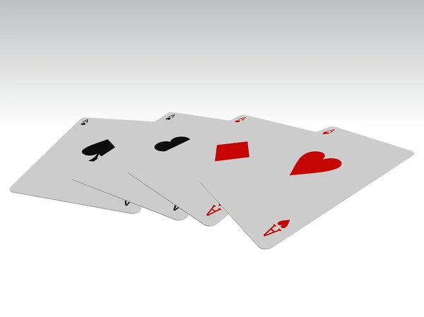 Векторні ілюстрації ізольованих покерних карт — стоковий вектор