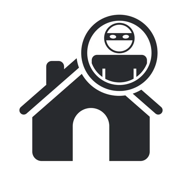 stock vector Vector illustration of single home thief icon