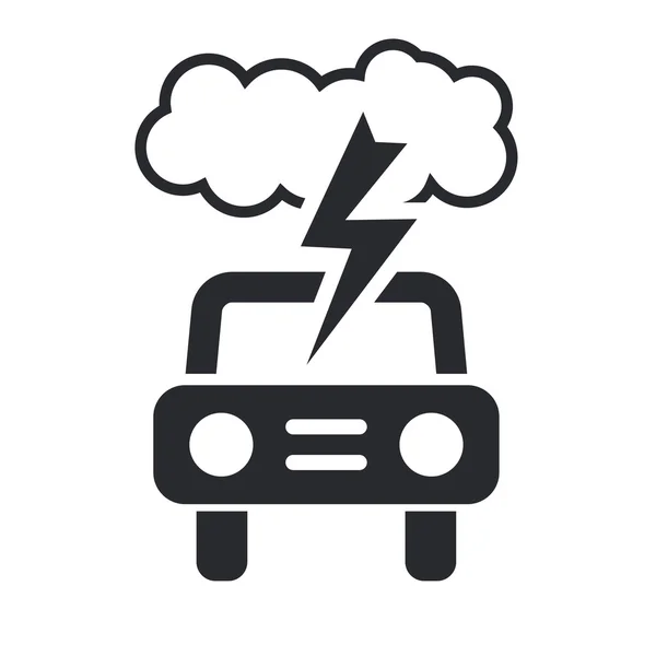 Векторная иллюстрация изолированной иконы автомобильной бури — стоковый вектор