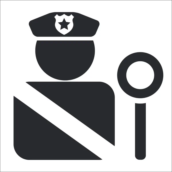 Ilustración vectorial del icono de policía aislado — Archivo Imágenes Vectoriales