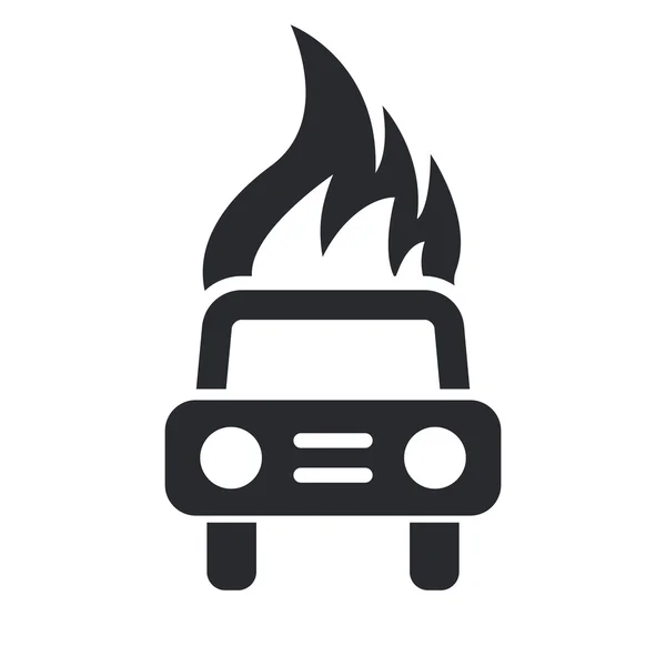 stock vector Vector illustration of isolated car burning icon