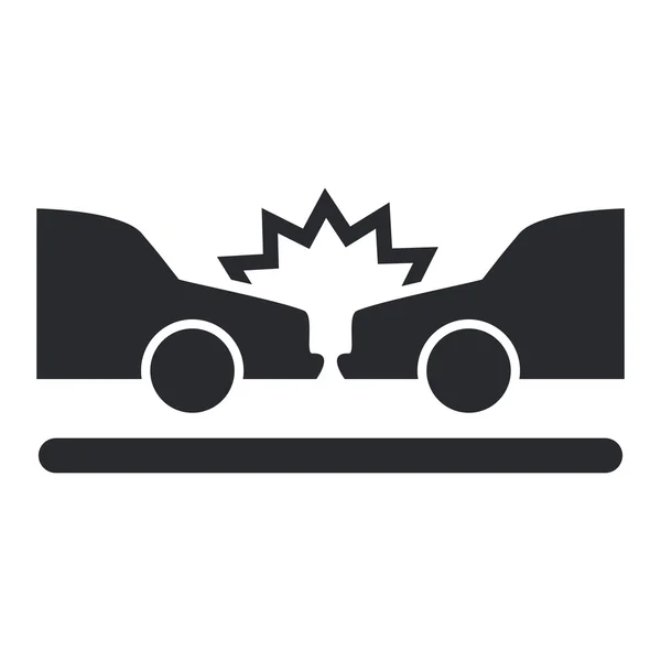Illustration vectorielle de l'icône d'accident de voiture isolé — Image vectorielle