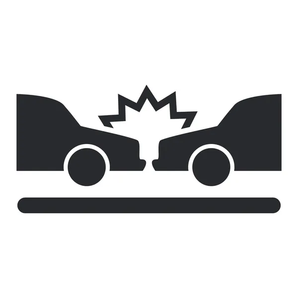 Illustration vectorielle de l'icône d'accident de voiture isolé — Image vectorielle
